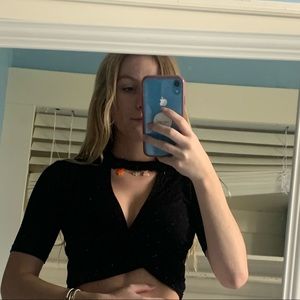 Black crop top